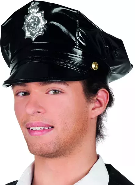 Photo du produit Casquette policier noire adulte