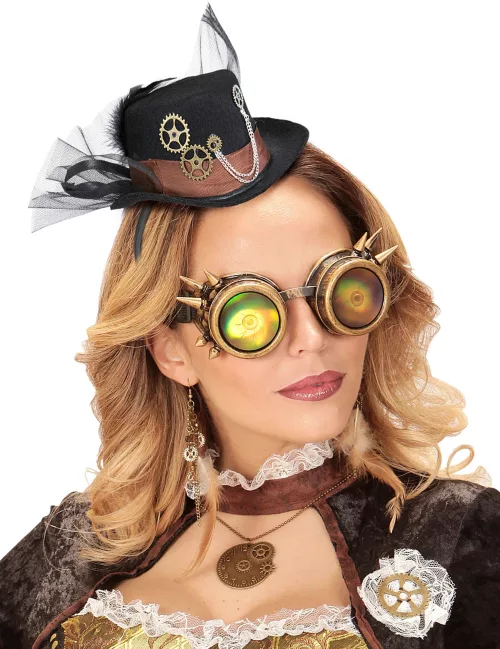 Photo du produit Chapeau avec voile noir adulte Steampunk