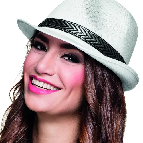 Photo du produit Chapeau borsalino trilby blanc adulte