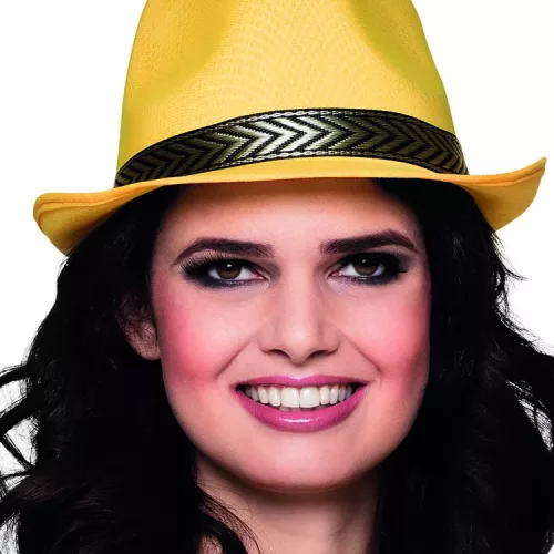 Photo du produit Chapeau borsalino trilby jaune adulte