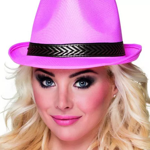 Photo du produit Chapeau borsalino trilby rose adulte