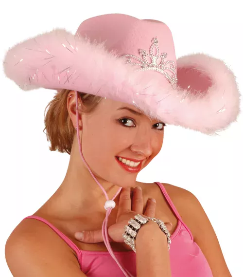 Photo du produit Chapeau cowgirl rose femme