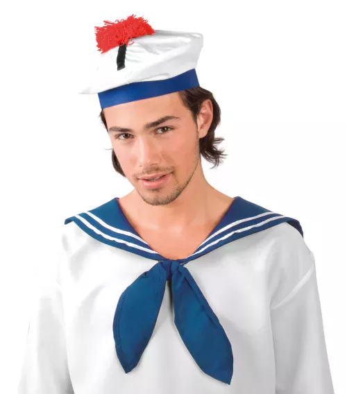 Photo du produit Chapeau de marin à pompon adulte
