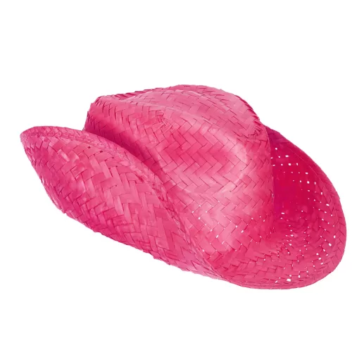 Photo du produit Chapeau de paille Western Rose adulte