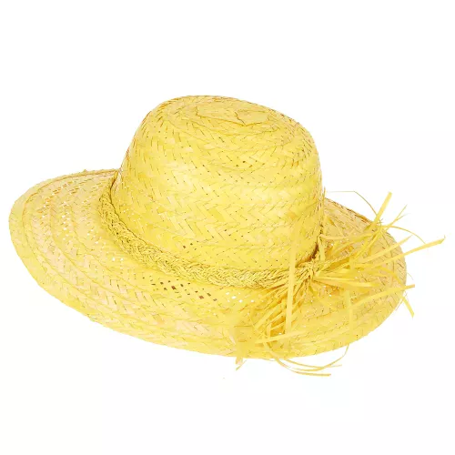 Photo du produit Chapeau de paille vintage jaune femme