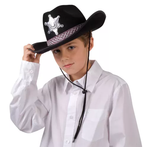 Photo du produit Chapeau shérif noir garçon