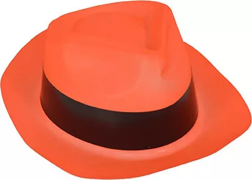 Photo du produit Chapeau gangster orange fluo adulte