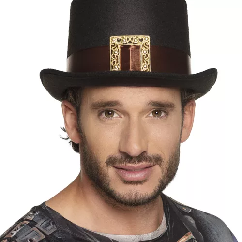 Photo du produit Chapeau haut de forme steampunk avec boucle adulte