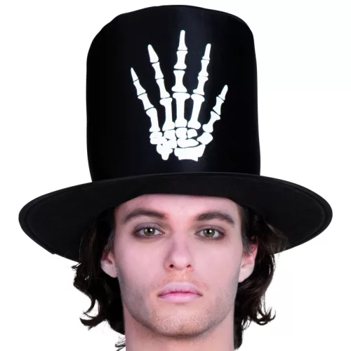 Photo du produit Chapeau haut de forme main squelette homme