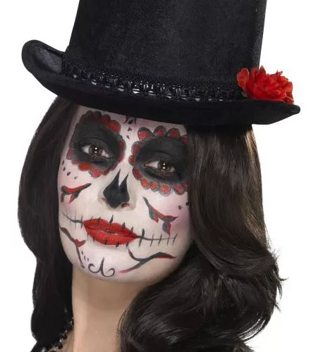 Photo du produit Chapeau haut de forme noir adulte Dia de los muertos