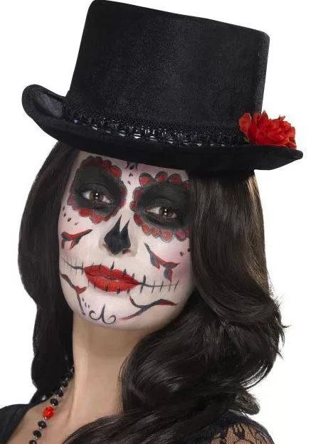 Photo du produit Chapeau haut de forme noir adulte Dia de los muertos