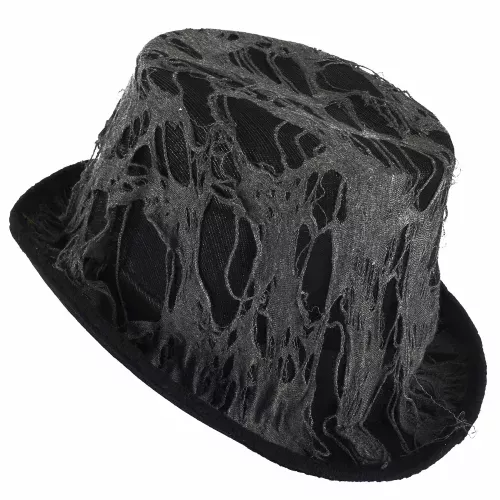 Photo du produit Chapeau haut de forme noir toile d'araignée adulte