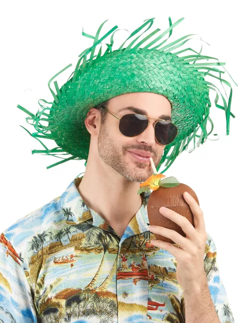 Photo du produit Chapeau Hawaï vert adulte