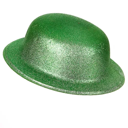 Photo du produit Chapeau melon vert pailleté adulte Saint Patrick