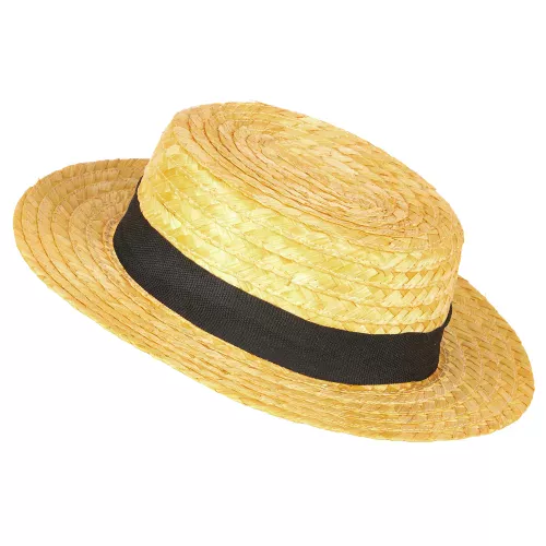 Photo du produit Chapeau paille canotier orange