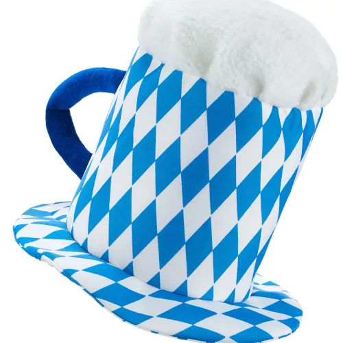 Photo du produit Chapeau pinte de bière en bleu et blanc adulte