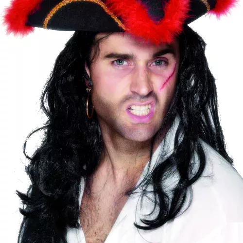 Photo du produit Chapeau pirate bordure rouge adulte