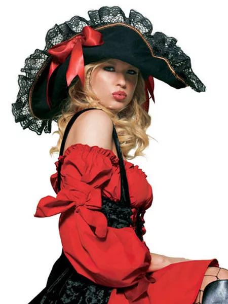 Photo du produit Chapeau pirate femme dentelle luxe