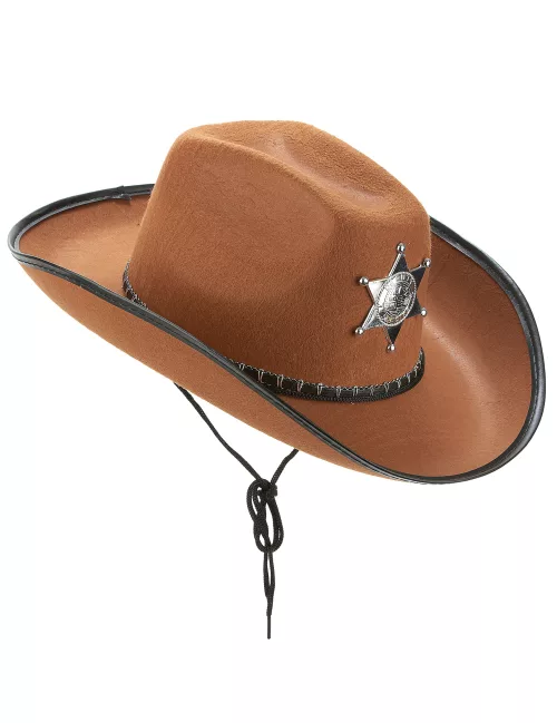 Photo du produit Chapeau Sherif marron adulte