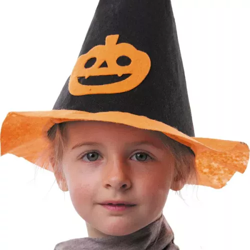 Photo du produit Chapeau sorcière citrouille enfant Halloween