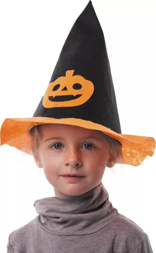 Photo du produit Chapeau sorcière citrouille enfant Halloween