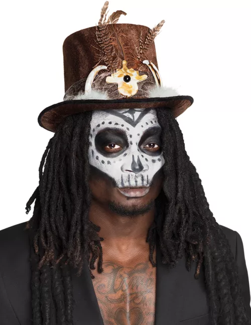 Photo du produit Chapeau vaudou avec cheveux adulte