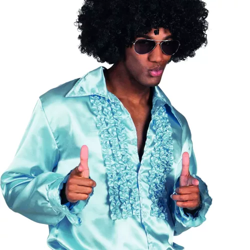 Photo du produit Chemise disco bleu clair homme