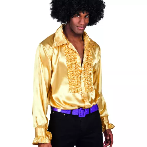 Photo du produit Chemise disco dorée homme