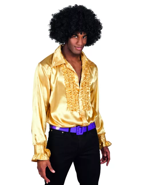 Photo du produit Chemise disco dorée homme
