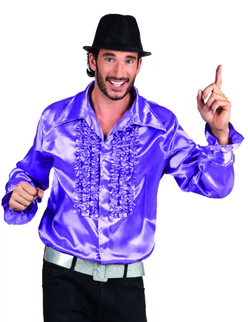 Photo du produit Chemise disco violette homme