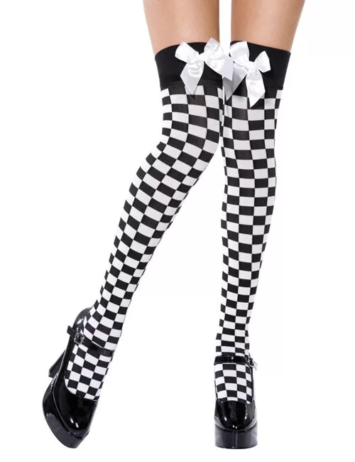 Photo du produit Bas damier avec noeud blanc femme