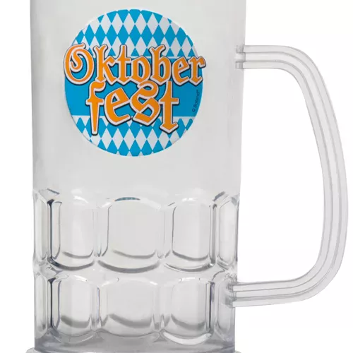 Photo du produit Chope de bière transparente 14 cm Fête de la bière