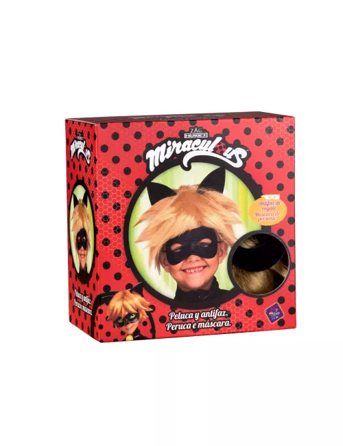 Photo du produit Coffret perruque et masque Chat Noir Miraculous enfant