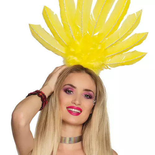 Photo du produit Coiffe brésilienne jaune femme