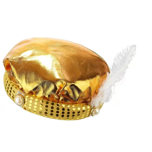Photo du produit Coiffe turban doré sultan adulte