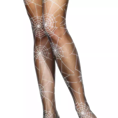Photo du produit Collants noirs toile d'araignée femme Halloween