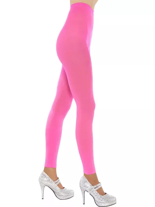 Photo du produit Collants sans pieds rose fluo adulte
