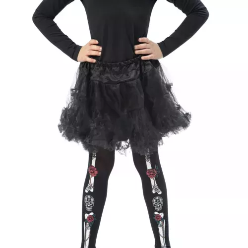 Photo du produit Collants squelette enfant Dia de los muertos