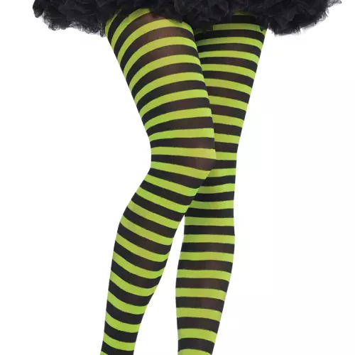 Photo du produit Collants rayés vert et noir adulte
