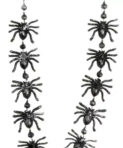 Photo du produit Collier araignées argentées adulte Halloween