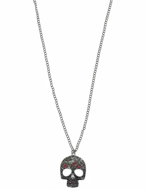 Photo du produit Collier argenté femme Dia de los muertos