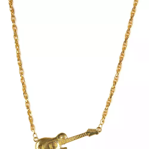 Photo du produit Collier doré guitare adulte