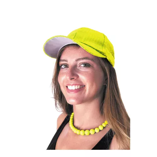 Photo du produit Collier grosses perles jaunes adulte