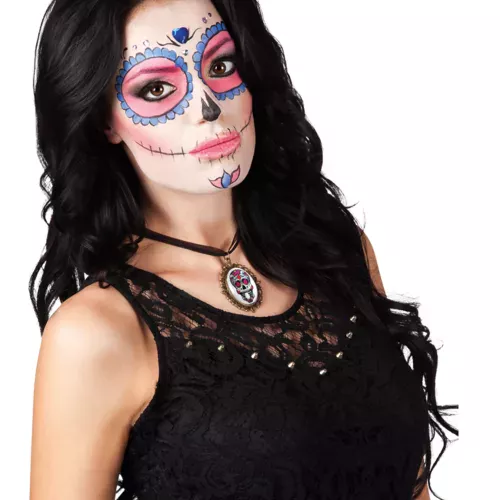 Photo du produit Collier métal squelettte femme Dia de los muertos