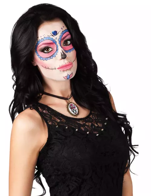 Photo du produit Collier métal squelettte femme Dia de los muertos