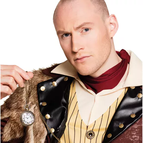 Photo du produit Collier montre de poche dorée Steampunk