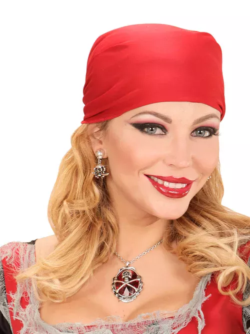 Photo du produit Collier pierre précieuse rouge pirate femme