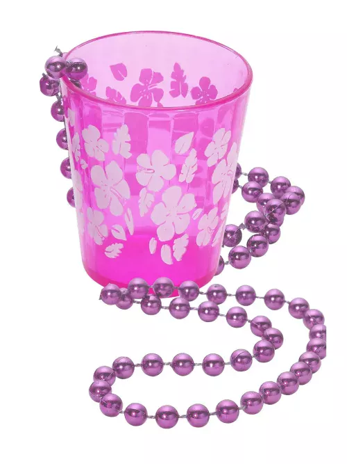 Photo du produit Collier verre à shooter rose adulte