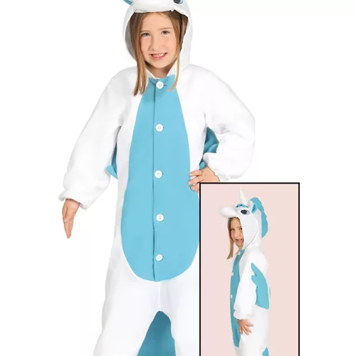 Photo du produit Combinaison licorne blanche et bleue enfant