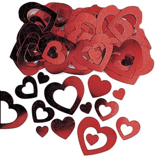 Photo du produit Confettis coeurs rouges Saint Valentin